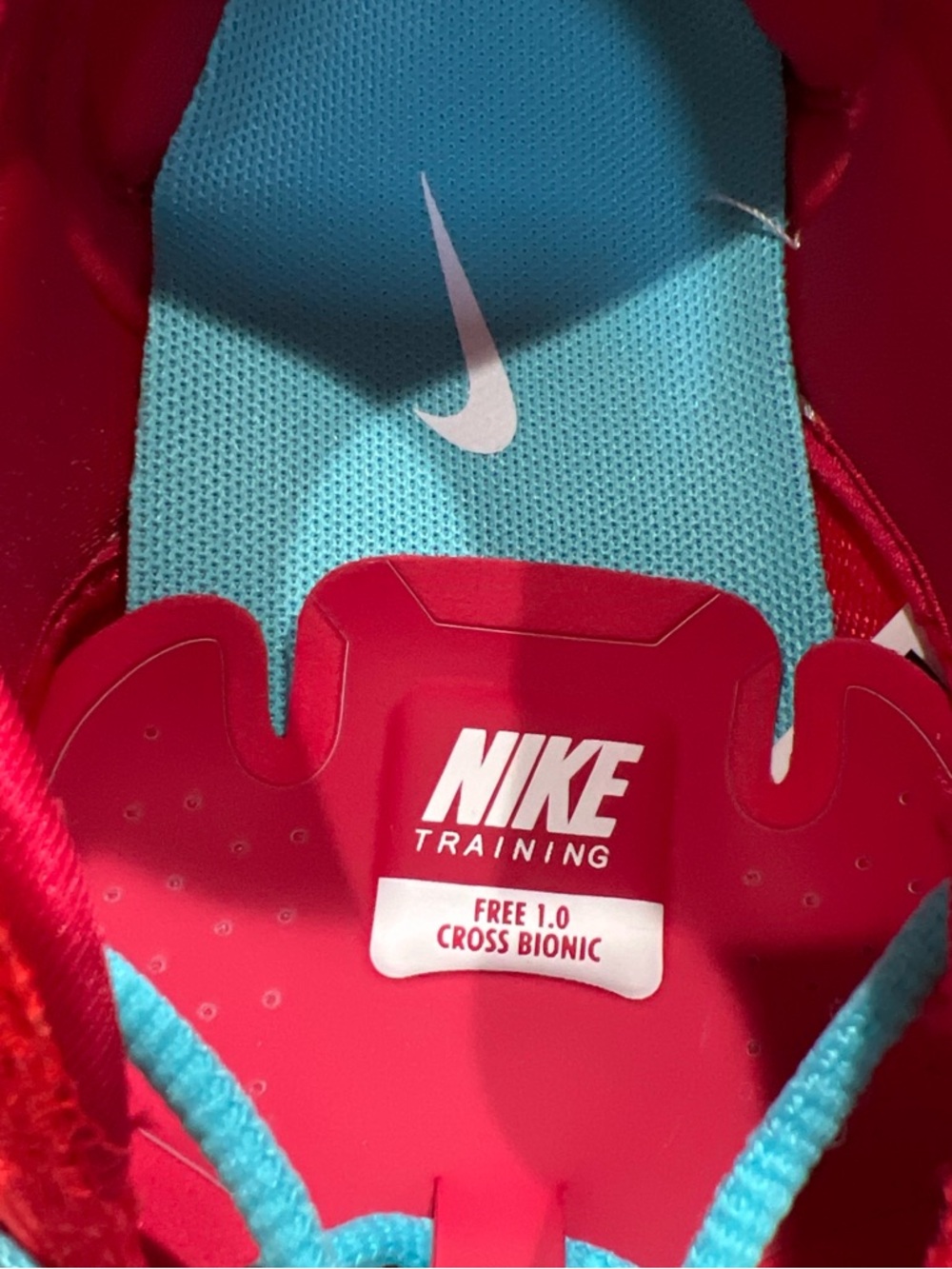 Nike Orange and White WMNS Free 1.0 Cross Bionic Box Label - Picture 6 of 7